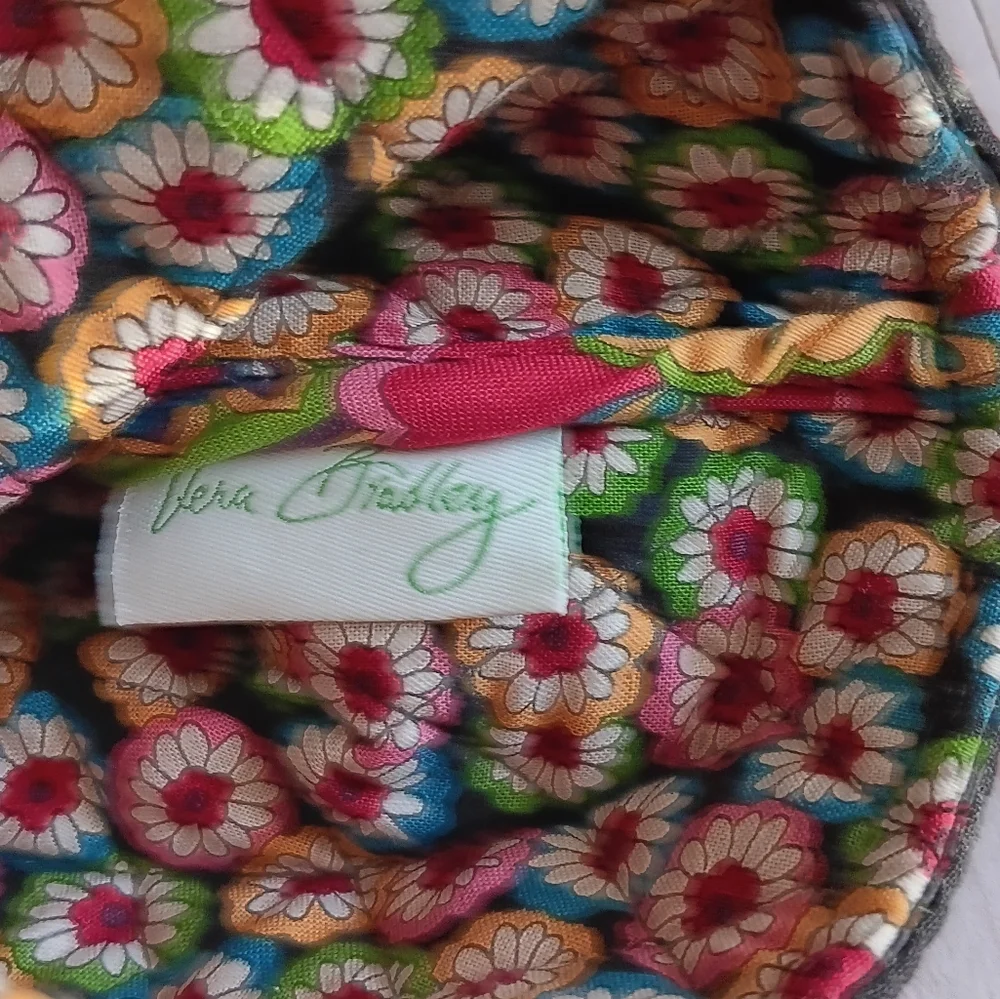 Vera Bradley Christmas Stocking Quilted Whimsical Dark Floral - Picture 3 of 6